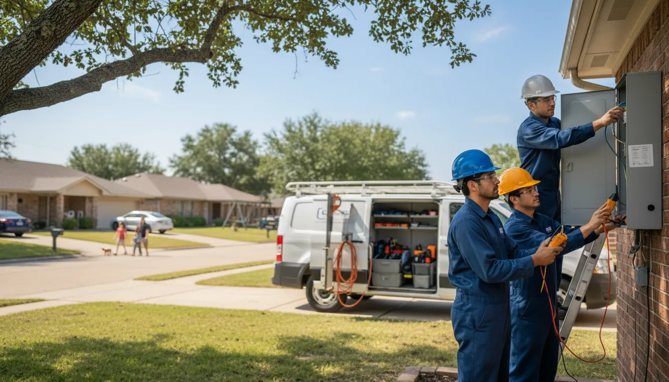 Certified electrician providing emergency electrical services in Malone, TX